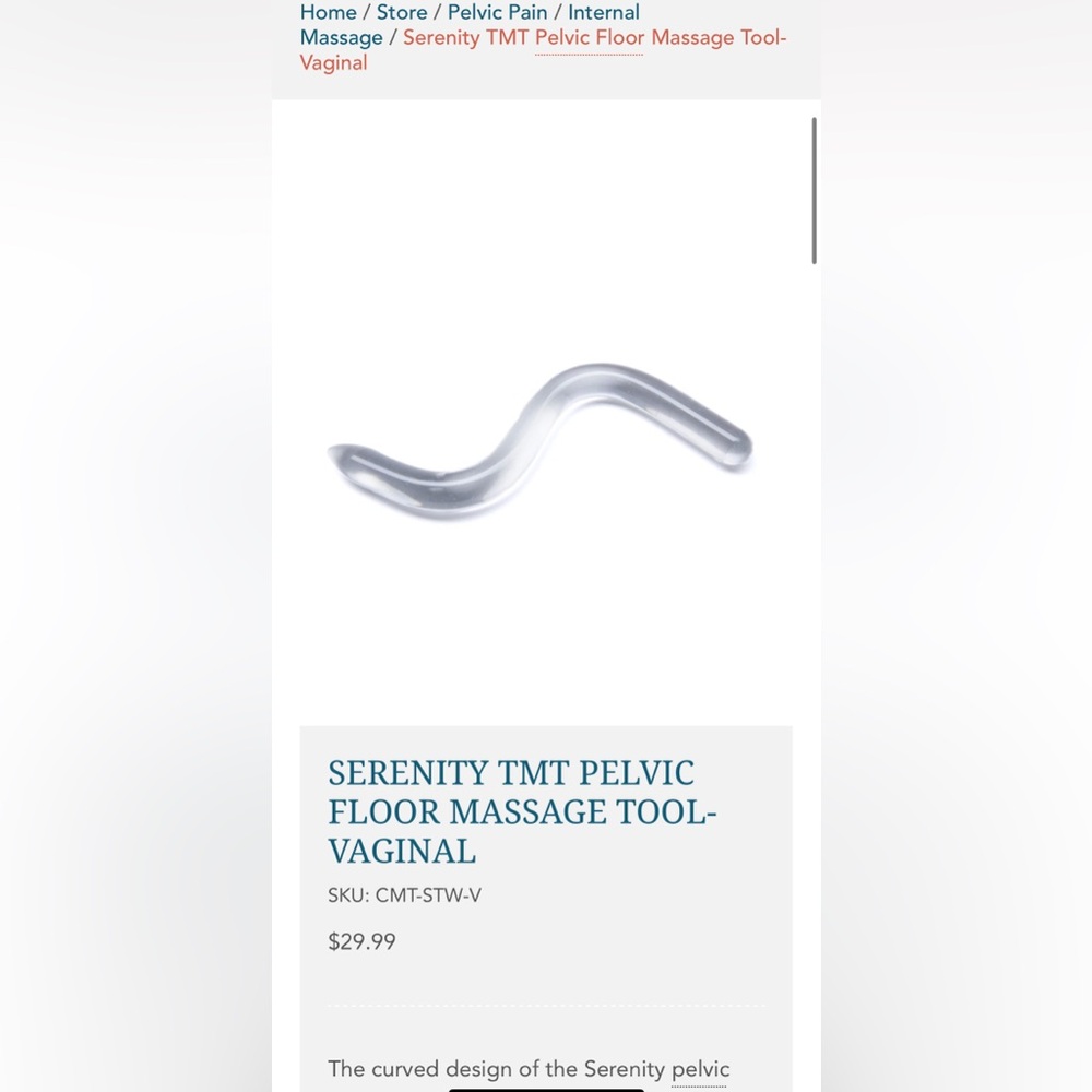 SERENITY TMT PELVIC FLOOR MASSAGE TOOL-VAGINAL
SKU: CMT-STW-V